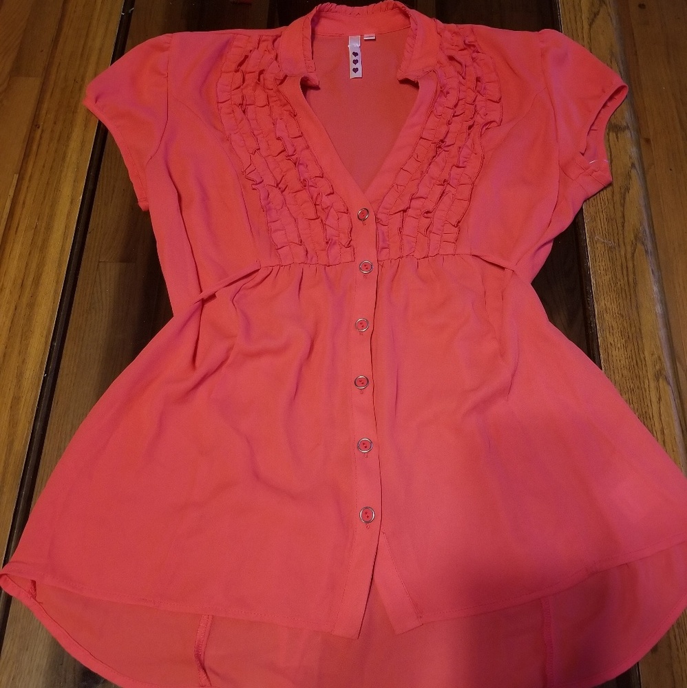 New orange button up shirt